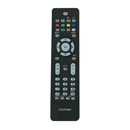 Common TV CTVPH04 Universal-Fernbedienung (kompatibel mit Philips Fernseher), Schwarz