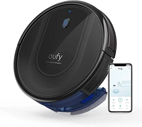 eufy Saugroboter mit Wischfunktion, RoboVac G10 Hybrid, Smart Dynamic Navigation, 2-in-1 Sauger & Wischmopp Roboterstaubsauger, 2000Pa Saugkraft, Selbstaufladend(Schwarz)(Generalüberholt)