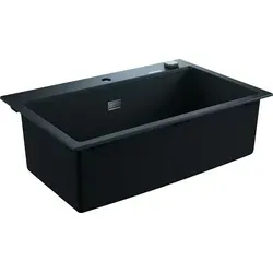 Grohe Kompositspüle K700 80-C 78/51 1.0, 780 x 510 mm granit schwarz - Silber