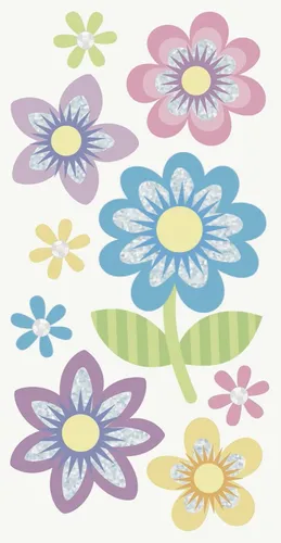 Sticker Mix Blumen groß, 