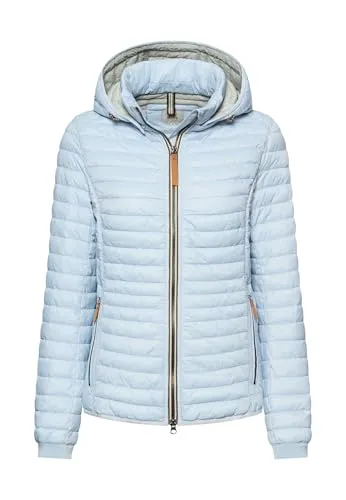 camel active Blouson 330530-9E50 - Größe 38, light blue - Stylischer Blouson mit wasserdichtem Steppdesign, verstellbarer Kapuze und praktischem Zwei-Wege-Reißverschluss für optimalen Tragekomfort.