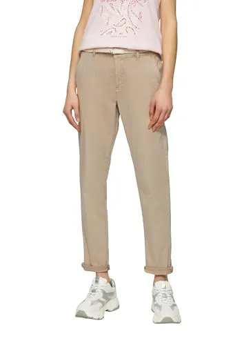 s.Oliver Chino mit Gürtel - Damen-Hosen, modische Chino mit passendem Gürtel für einen stilvollen Look und perfekten Sitz.