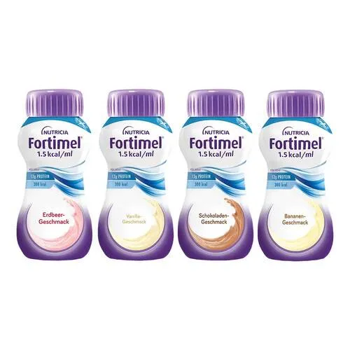 Fortimel 1.5 kcal Mischkarton 32 x 200 ml - Arzneimittel für hochkalorische Trinknahrung, ideal zur Unterstützung bei krankheitsbedingter Mangelernährung mit 300 kcal pro Flasche, gluten- und laktosefrei.