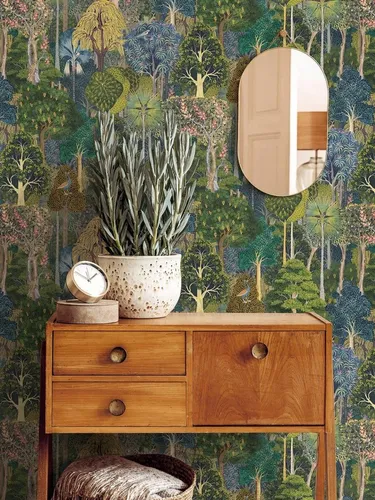 Marburg Vliestapete Floral Meadows - Moderne florale Tapete für jeden Raum - Hochwertige Vliestapete mit Dschungelmotiv, dimensionsstabil und lichtbeständig. Ideal für Wohnzimmer, Schlafzimmer und Küche. Restlos trocken abziehbar für einfache Montage.