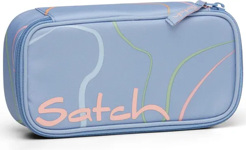 Satch Federmäppchen Zubehör - PET blau orange, leicht und langlebig für Schule und Freizeit