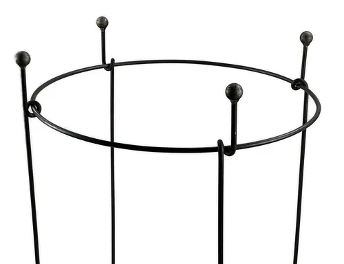 Hirsch Terracotta Staudenhalter OttO Kugel 90 cm - Rankgitter aus stabilem Vollmetall, flexibel und leicht aufzubauen. Ideal für Clematis und Rosen, sorgt für stabilen Stand und natürliche Edelrost-Optik.