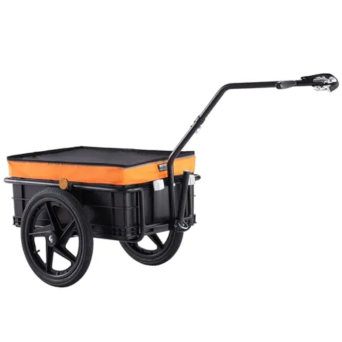 VEVOR Fahrradanhänger - 40 kg Tragkraft, faltbar und kompakt - Fahrradanhänger mit 40 kg Tragkraft, ideal für Outdoor-Abenteuer. Robuster Stahlrahmen und wasserdichte Abdeckung sorgen für Langlebigkeit und Schutz Ihrer Ausrüstung.