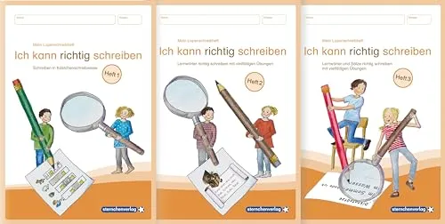 Mein Lupenschreibheft 1 bis 3 im Set - Ich kann richtig schreiben: - Schreiben in Kästchenschreibweise und Lernwörter und Sätze richtig schreiben mit vielfältigen Übungen