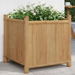 vidaXL Pflanzkübel aus Bambus - Übertöpfe in erhöhtem Design, ideal für Garten, Balkon oder Terrasse. Der langlebige Bambus sorgt für Stabilität und schützt deine Pflanzen vor Unkraut und Schädlingen.