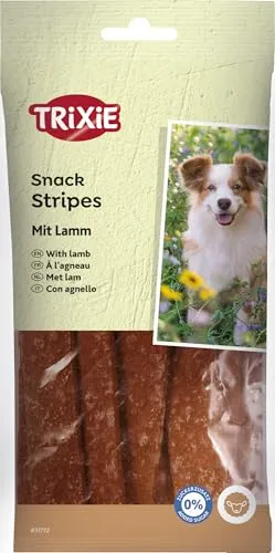 Trixie Hundeleckerli Lamm-Stripes Hundesnack - herzhaftes Leckerli mit Lammfleisch, ohne Zuckerzusatz 100 g 10 St. - 31772