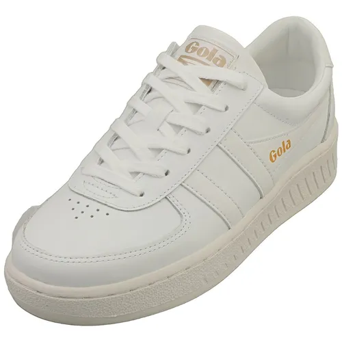 Gola Grandslam Leather Sneaker Women - Weißer klassischer Damensneaker - Freizeitschuhe & Sneaker für Damen, aus hochwertigem Leder für hohen Tragekomfort und zeitlosen Stil, ideal für jeden Anlass.
