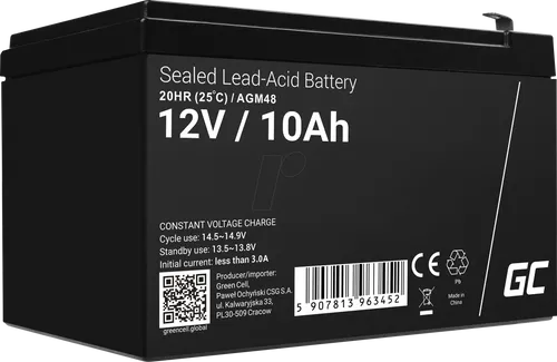 Bleisäure-Batterie 10 Ah - Zubehör für Elektrowerkzeug, leistungsstarke 10 Ah Bleisäure-Batterie für zuverlässige Energieversorgung.