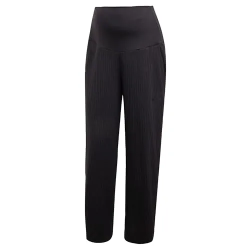 adidas Women's Rib High-Waist 7/8-Hose – Umstandsmode Black XL - Hosen für Schwangere mit extrahohem Bund, perfekt für Komfort und Stil während der Schwangerschaft, aus 95% Baumwolle für ein angenehmes Tragegefühl.