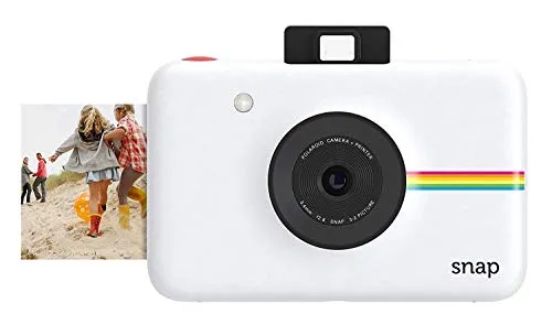 Polaroid Digitale Instant Snap Kamera – Sofortbildkamera mit ZINK Zero Ink Technologie, Weiß - Sofortbildkameras – Die Polaroid Snap erstellt lebendige 10-MP-Fotos und druckt sie sofort ohne Tinte, ideal für kreative Projekte und unterwegs.