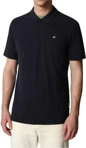 Napapijri Poloshirt EALIS Herren Regular Fit blau M - Herren-Shirts mit 100% Baumwolle im Casual-Stil für höchsten Tragekomfort, ideal für Freizeit und Alltag.