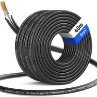 hb-digital 40m Solarkabel 6 mm² H1Z2Z2-K - Hochwertiges Solarkabel für Solaranlagen, UV-beständig und temperaturbeständig von -40°C bis +90°C, ideal für zuverlässige Energieübertragung.