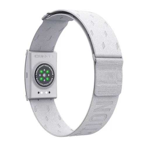 COROS Herzfrequenzmonitor, Komfort, einfach zu tragen, automatische Verschleißerkennung, fortschrittlicher Sensor, präzise Daten, Bluetooth, 38 Stunden Batterielaufzeit (Grau, Groß)