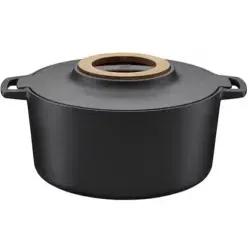 Fiskars Norden Gusseisen Kasserolle, Induktion geeignet - Töpfe mit 6 Litern Fassungsvermögen, ideal für nachhaltiges Kochen. Die innovative ThermiumTM-Beschichtung sorgt für exzellente Antihafteigenschaften und hohe Langlebigkeit.