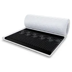 FDM Topper NERO DOUBLE 180x200 cm - Matratzenauflage mit 9 cm Komfortschaum, ideal für alle Schlafpositionen und Allergiker geeignet, abnehmbarer Bezug für einfache Pflege.