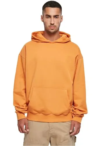 Build Your Brand Men's BY162-Ultra Heavy Cotton Box Hoody Hooded Sweatshirt, forgottenorange, XXXXXL
