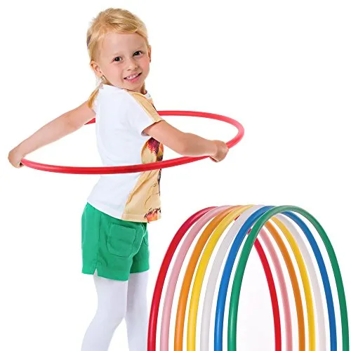 HOOPOMANIA Kinder Hula Hoop Reifen einfarbig [Ø65cm - rot] Hulahoop Reifen für Kids ab 5 Jahre