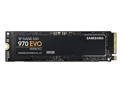 Samsung MZ-V7E500BW 970 EVO 500 GB NVMe M.2 Interne SSD , Festkörper-Laufwerk, Schwarz