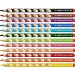 STABILO EASYcolors R Buntstifte - 12 farbsortierte Stifte mit bruchsicheren Minen, ergonomisch dreikantiger Schaft für entspanntes Malen