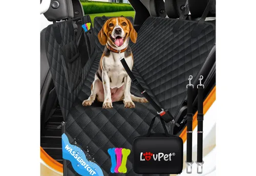 Lovpet® 2in1 Hundedecke für Auto Rückbank & Kofferraum - Autoschondecke für Hunde, wasserabweisend und mit Sichtfenster für optimale Sicherheit und Komfort bei Autofahrten. Ideal für Reisen und vielseitig einsetzbar.