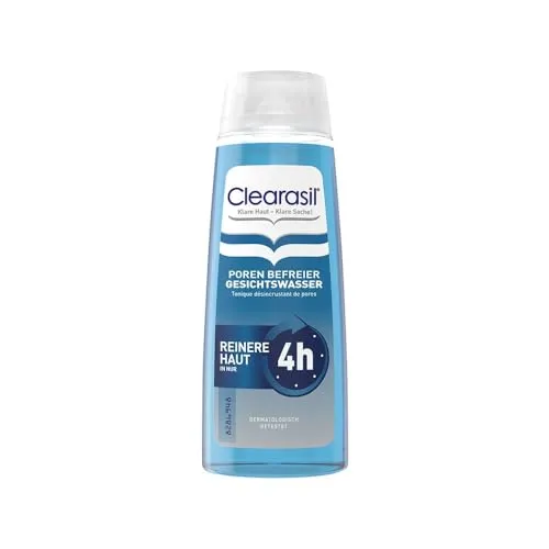 Clearasil Poren Befreier Gesichtswasser 200 ml - Gesichtsreiniger, verfeinert die Poren und beugt Unreinheiten vor für reinere Haut Tag für Tag, dermatologisch getestet.