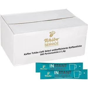 Tchibo Kaffee Cafe Select Kaffeesticks – 500 Portionssticks entkoffeinierter Instantkaffee für schnellen Genuss