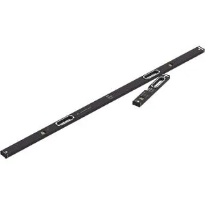Stabila Wasserwaagen-Set 196-2 Dark Shadow, 2-teilig - Praktisches Wasserwaagen-Set mit 40 cm und 183 cm Länge aus robustem Aluminium, ideal für präzise Messungen im Handwerk.