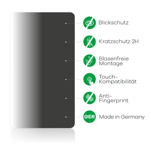 Anti Spy Blickschutz Folie für Samsung Galaxy XCover 7 Enterprise Edition Folie