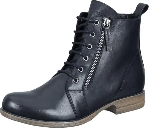 Piazza Damen Stiefeletten Schwarz 41 EU – Stylisch & Bequem - Modische Stiefeletten mit Schnürung und robustem Blockabsatz. Aus echtem Leder mit rutschfester TR-Sohle und herausnehmbarer gepolsterter Decksohle für zusätzlichen Komfort.