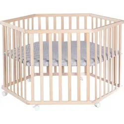 Roba Laufgitter Cosiplay - 3-fach höhenverstellbar - Laufgitter aus Bio-Buche in Holzfarbe, ideal für sichere Spielzeiten. Hochwertige Roba-Qualität und 3-fach höhenverstellbar für wachsende Babys.