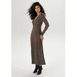 Aniston SELECTED Maxikleid mit V-Ausschnitt - Gemustertes Maxikleid in Wickeloptik mit Unterbrustnaht, perfekt für feminine Looks und ideal für besondere Anlässe.