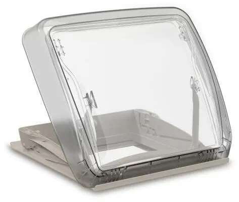 Dometic Mini Heki Style Dachhaube 40x40 cm, cremeweiß - Dachfenster für Fahrzeuge, bringt Licht ins Innere und kann in drei Positionen geöffnet werden für optimale Belüftung.