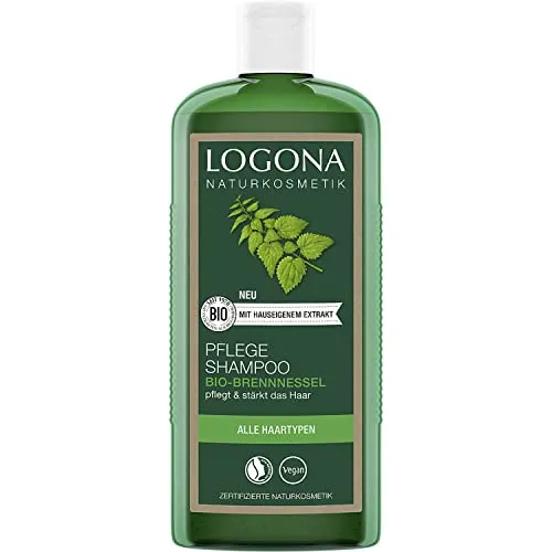 Logona Pflege Shampoo Brennnessel 500ml - Natürliches Shampoo für alle Haartypen, revitalisiert und pflegt mit pflanzlichen Wirkstoffen, ideal für tägliche Anwendung.