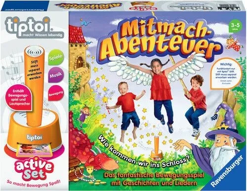 Ravensburger tiptoi Aktiv Set Mitmach-Abenteuer Spiel Tanzen Lernen