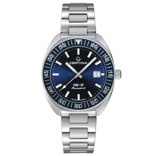 Certina C024.607.11.041.02 Herren-Armbanduhr Automatik DS-2 - Hochwertige Swiss Made Herren-Armbanduhr mit Powermatic 80.611 Automatikwerk, Gangreserve bis 80 Stunden und 20 bar wasserdicht, ideal für stilbewusste Männer.