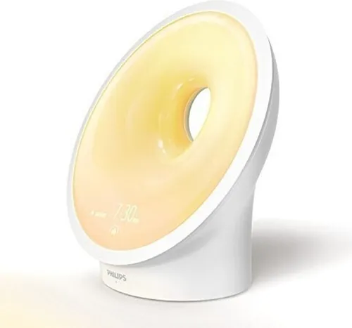 Philips Sleep & Wake-up Light HF3651/01 - Wecker & Radiowecker mit farbiger Sonnenaufgangssimulation, 25 Lichtstärken und Entspannungsfunktion für einen sanften Start in den Tag.