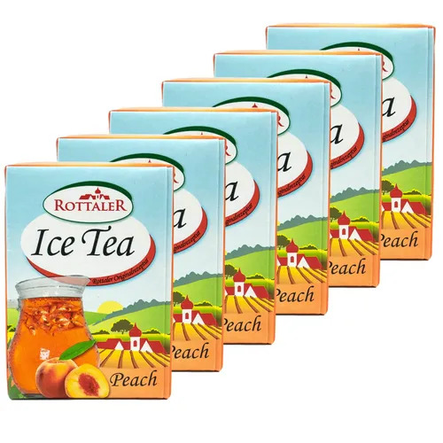 Rottaler 6er Pack Eistee Pfirsich Ice Tea Peach 0.5 Liter mit Schraubverschluss