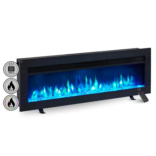 BALDERIA Elektrokamin Agnes 40" | 3in1 Stand-, Wand- oder Einbaukamin mit 3D-Flammeneffekt - Dekokamine mit realistischer Flammenoptik und 1800W Heizleistung. Ideal für gemütliche Abende und sichere Nutzung ohne Ruß oder Kohlenstoffmonoxid.