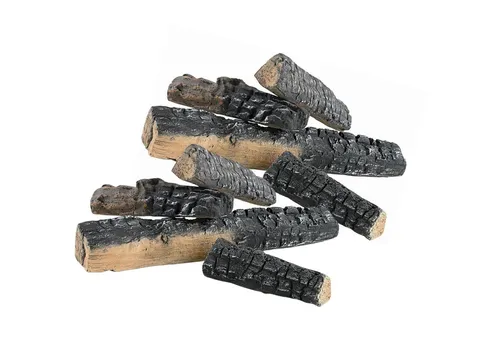 8er-Set Keramikholz (0891) Dekoholz Bio-Ethanol Kamin Holz Holzscheite Kaminholz