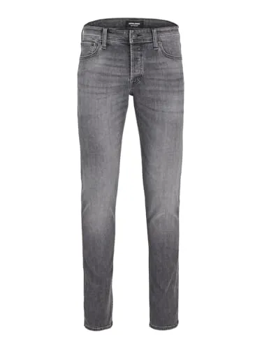 Slim-fit-Jeans "JJIGLENN JJORIGINAL", Gr. 28 - Länge 30, black denim - Herren-Slim-fit-Jeans von Jack & Jones, langlebig und ideal für Freizeitaktivitäten oder entspannte Stadtbummel.