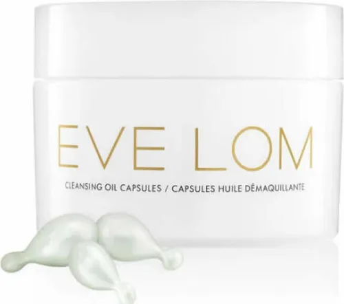 Eve Lom Cleansing Oil 50 Capsules - Tagescremes: Sanftes Reinigungsöl in praktischen Kapseln, ideal für anspruchsvolle Frauen, die Wert auf hochwertige Hautpflege legen. Jede Kapsel bietet die perfekte Dosierung für eine effektive Reinigung.