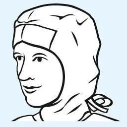 HARTMANN 9924643 Foliodress Cap Comfort Form OP-Hauben - Kopfbedeckungen für Krankenschwestern, mit ausgeformter Nackenpartie und Gummizug für sicheren Halt, ideal für längeres Haar und Einmalverwendung im OP-Bereich.