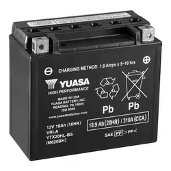 Yuasa Batterie SLA AGM YTX20HL-BS, Auslaufsicher - Motorradbatterie mit langlebigem Design, hält bis zu dreimal länger als herkömmliche Batterien und minimiert Säureleckagen.