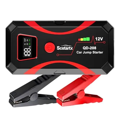 Starthilfe Powerbank 2000A für Pkw und Motorräder - Leistungsstarke Starthilfe mit 2000A für 12V-Batterien. Integrierte LED-Taschenlampe und USB-Ladefunktion für mobile Geräte. Ideal für Autos, Lkw, Boote und mehr, selbst bei extremen Temperaturen.