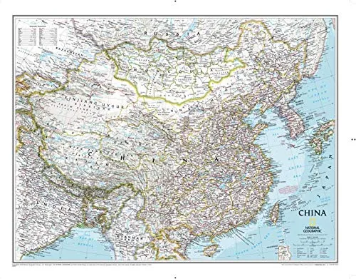 National Geographic Map China, Planokarte: Politische Karte - Bücher, hochwertige und langlebige politische Karte von China für präzise Navigation und Planung.