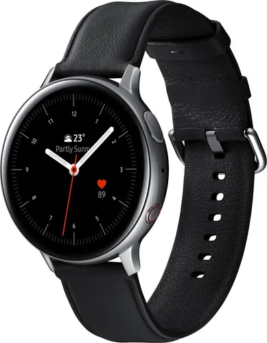 Samsung Galaxy Watch Active2 44 mm, Edelstahl, LTE, Schwarz - Smartwatch mit großem sAMOLED-Display, wasserdicht bis 5 ATM und vielseitigen Fitnessfunktionen für ein gesundes Leben. Immer verbunden mit LTE und eSIM.